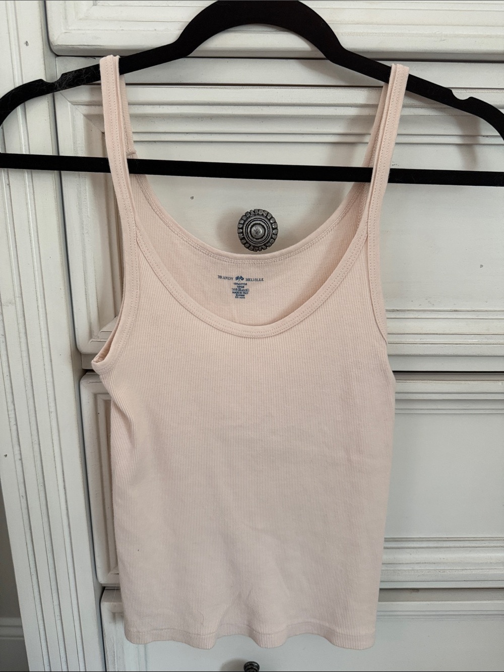 Brandy Melville Light Blush Ribbed Tank